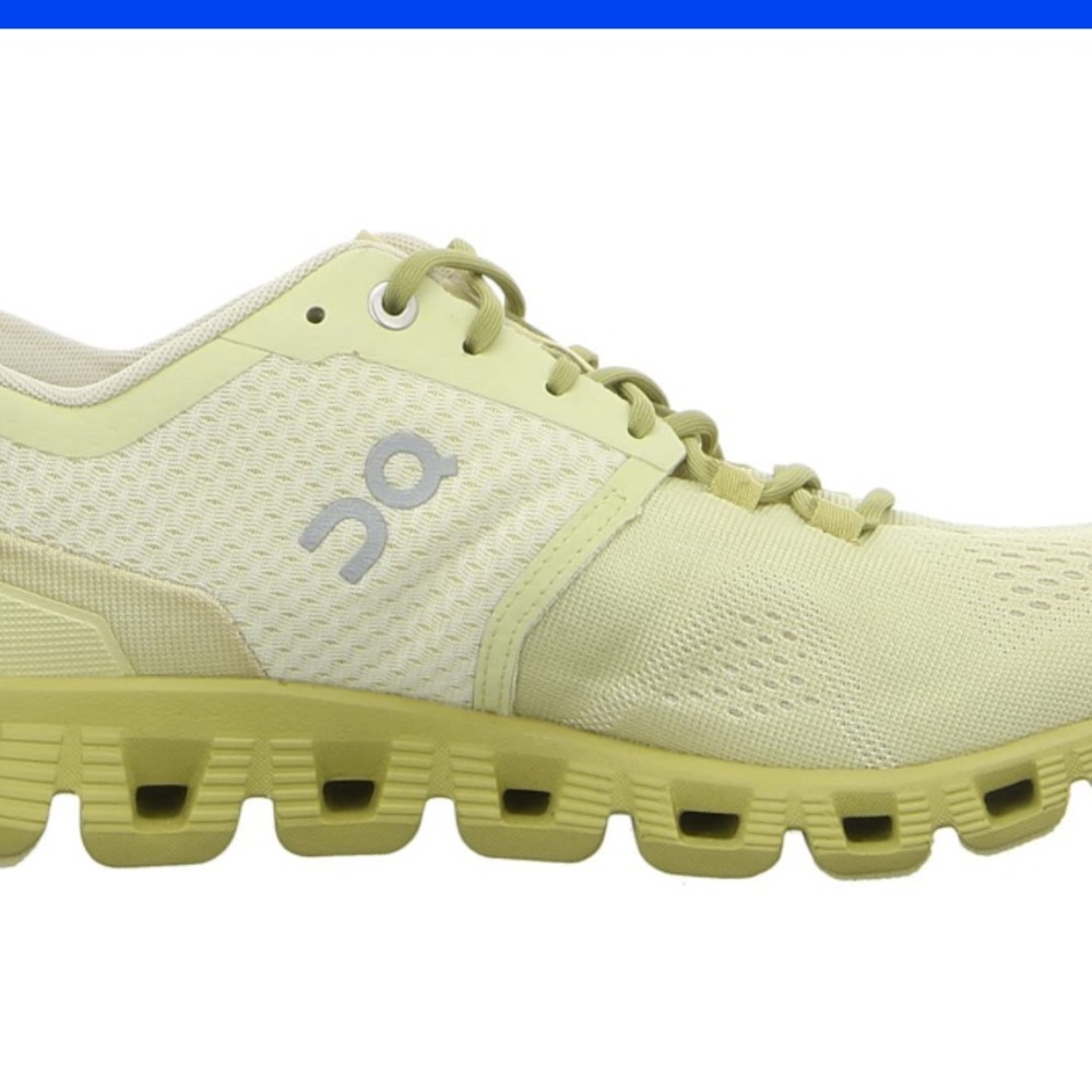 ON Cloud X Sneakers, Glade/Citron, Yellow, Women's 7.5